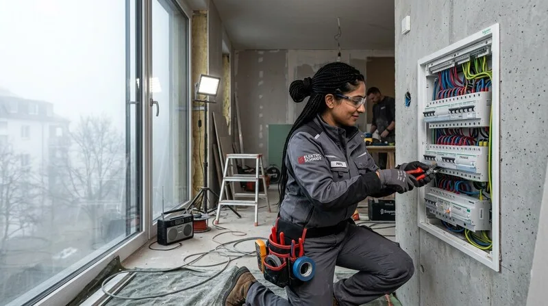 Elektriker bei energetischer Sanierung in M&uuml;nchen