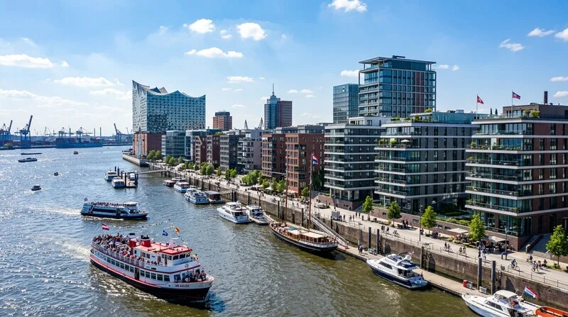 Hamburg Hafen Stadtblick als Investitionsstandort