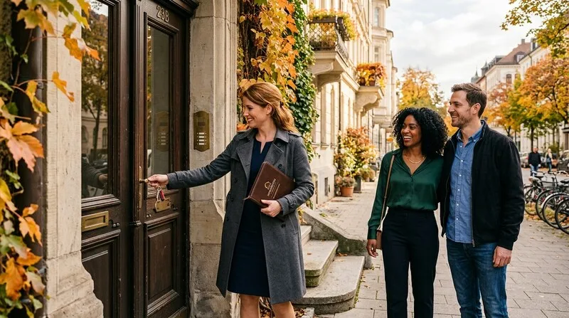 Investor prüft Wandzustand und Bausubstanz einer Wohnung in Hamburg