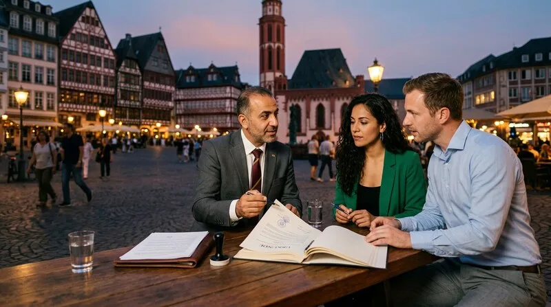 Investor analysiert langfristigen ETF-Sparplan am Monitor in Frankfurt